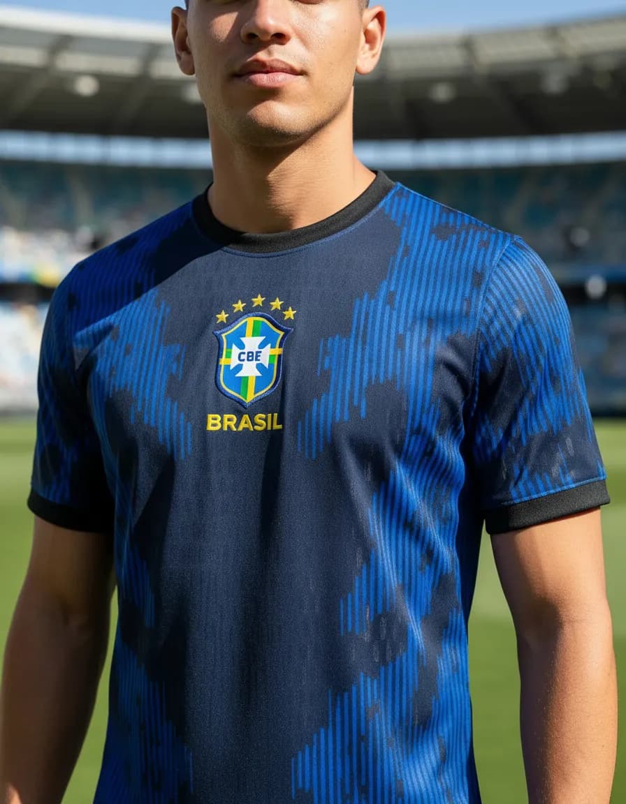 Camisa oficial Brasil azul torcedor