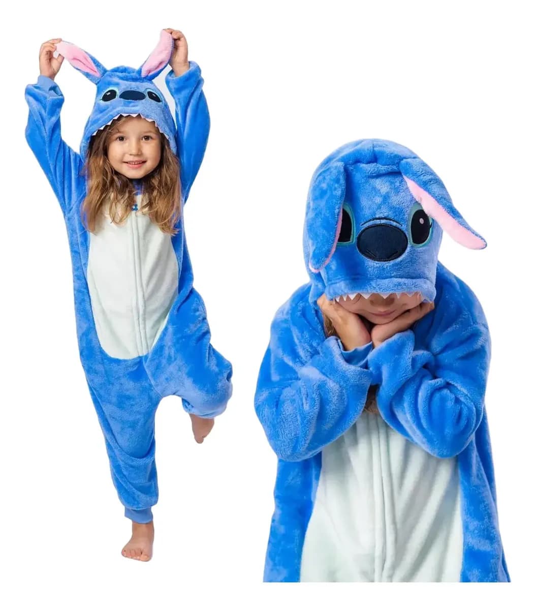 Pijama infantil Stitch peluciado unissex