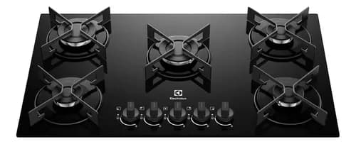 Cooktop 5 Bocas Electrolux Mesa Vidro Efficient Aço Fosco Bivolt