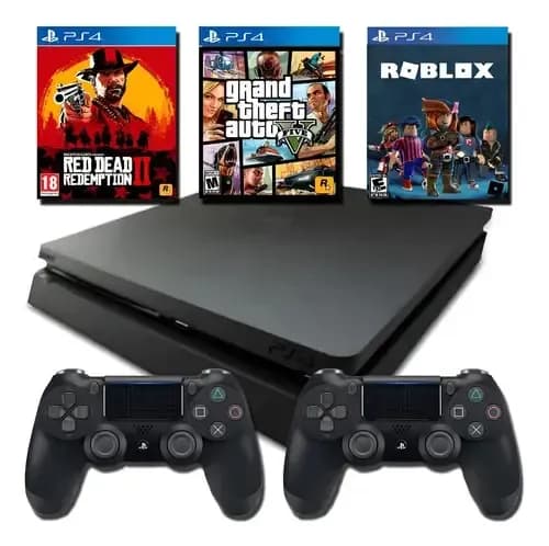 Sony PlayStation 4 PS4 Slim 500gb + 2 Controles + Jogo